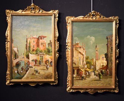 Pair of Venetian views